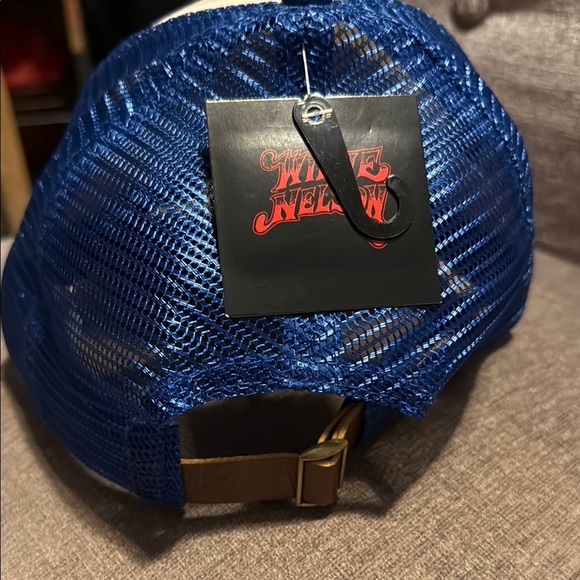 Willie Nelson Red and Blue Trucker Hat, NWT - Picture 3 of 6